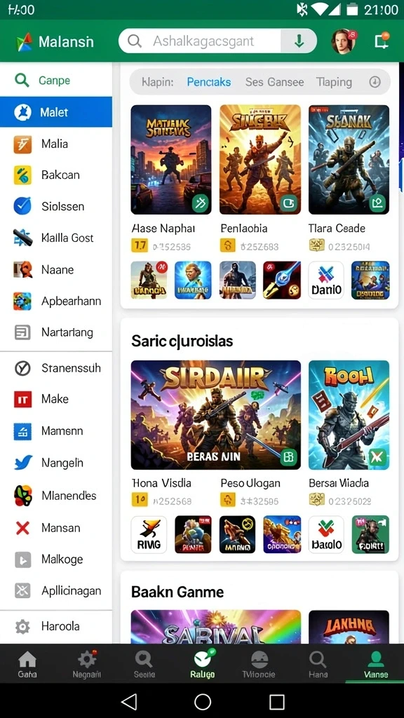 piontogel - Menu navigasi yang mudah dan intuitif.